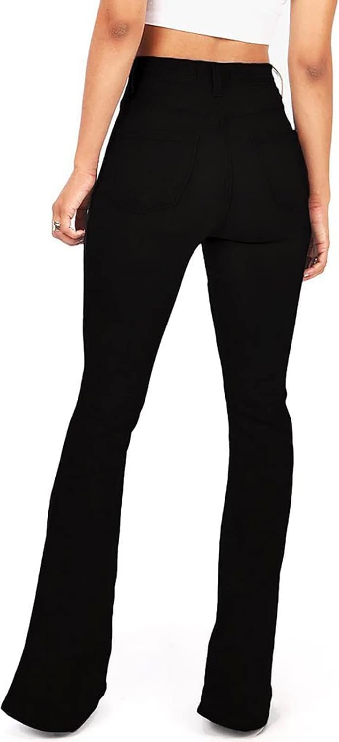 Flare Jeans for Women Women's Bootcut Bell Bottom Jeans High Waisted Stretch Slimming Bell Bottoms Jeans - Image 2