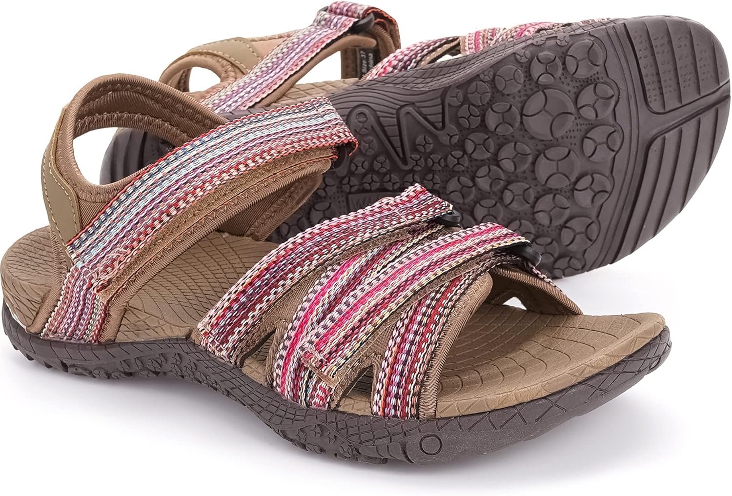 Women Hiking Sandals with Arch Support | Adjustable Hook and Loop Straps | Durable Sport Sandals for Outdoor Adventure