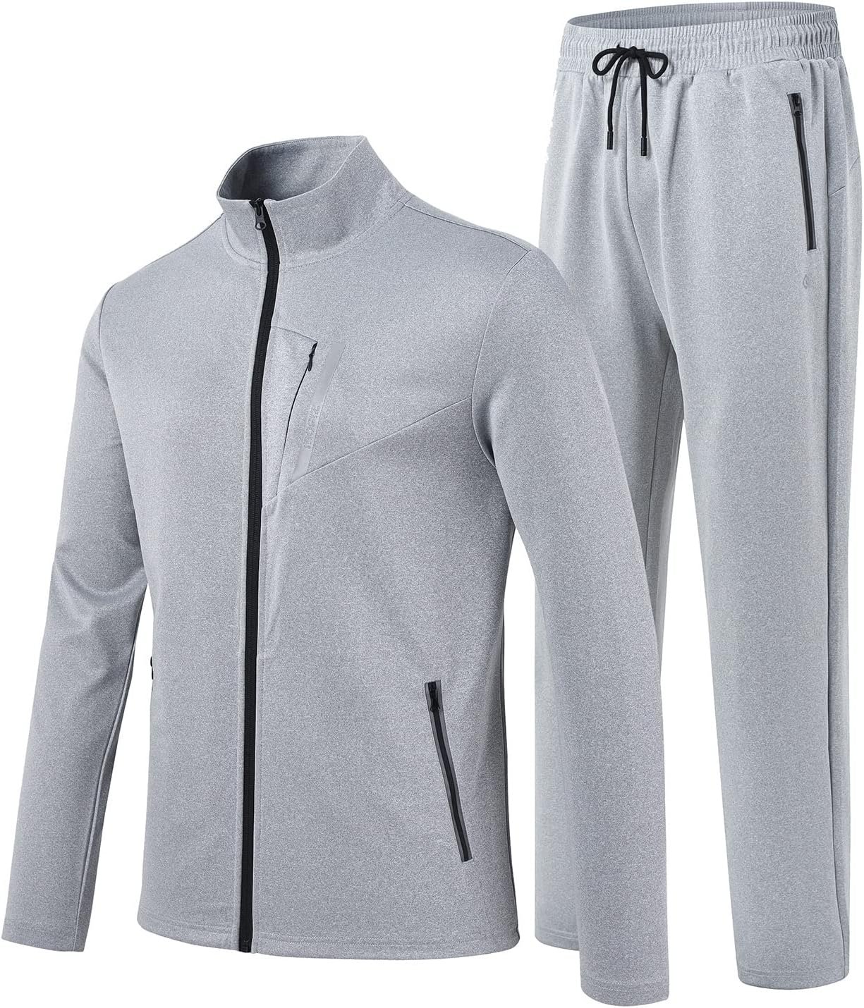 Men's Tracksuits Set Long Sleeve Causal Full Zip Running Sports Sweatsuit For Men 2 Piece Outfits