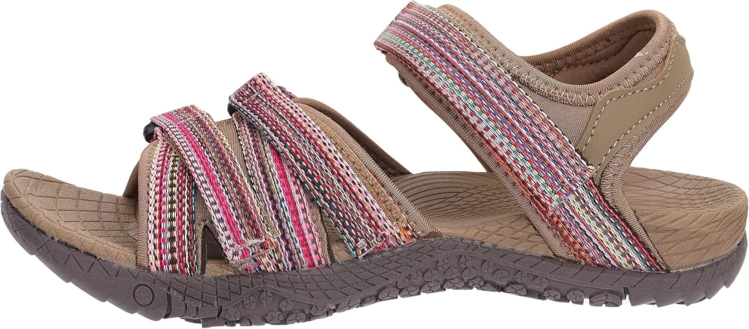 Women Hiking Sandals with Arch Support | Adjustable Hook and Loop Straps | Durable Sport Sandals for Outdoor Adventure - Image 2