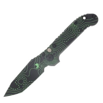 Microtech LUDT Automatic Knife Black DLC T/E Parakeet Green Camo (tanto blade) AUMT1136S-1 TPBKPGCS